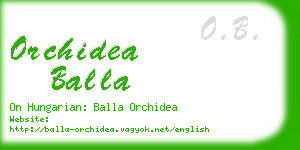 orchidea balla business card